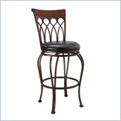 Boraam Vin 24 Inch Metal Swivel Stool in Brushed Bronze