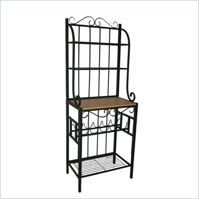 Boraam Praha 4 Shelf Baker's Rack in Black