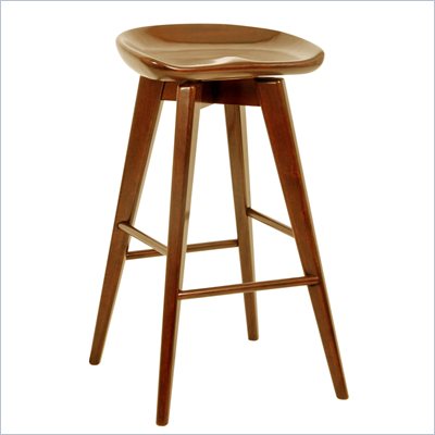 Boraam 24" Bali Swivel Stool in Walnut