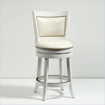 Boraam 24" Bristol Swivel Stool in White