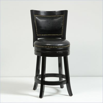 Boraam 24" Bristol Swivel Stool in Black