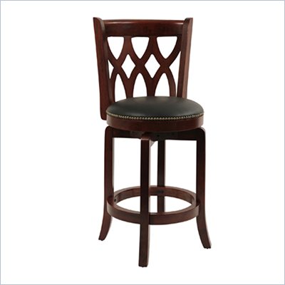 Boraam Cathedral 24" Swivel Counter Stool in Dark Cherry