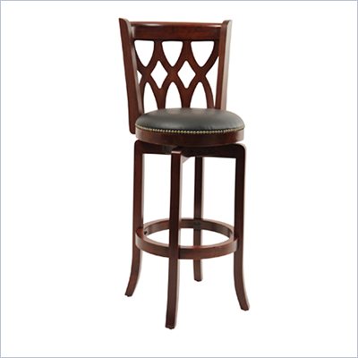 Boraam Cathedral 29" Swivel Bar Stool in Dark Cherry