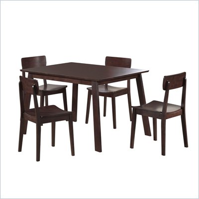 Boraam Torino 5 Piece Dining Set in Cappuccino