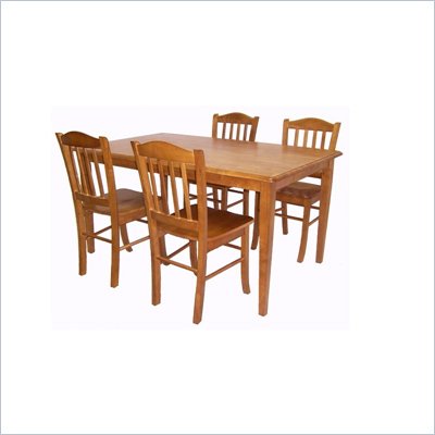 Boraam Shaker 5 Piece Dining Set in Oak