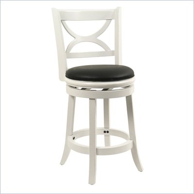 Boraam Florence 24" Swivel Counter Stool in Distressed White