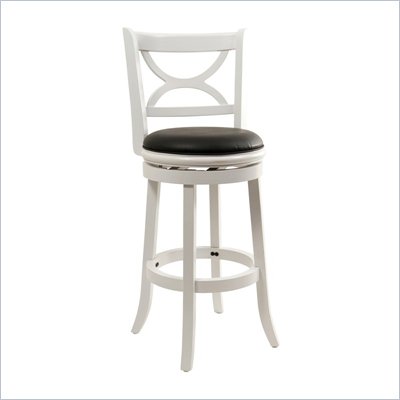 Boraam Florence 29" Swivel Bar Stool in Distressed White