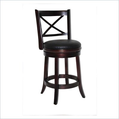 Boraam Georgia 24" Swivel Counter Stool in Cappuccino