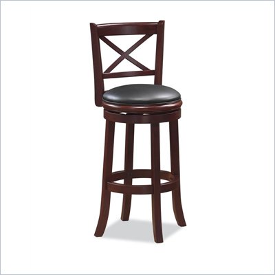 Boraam Georgia 29" Swivel Bar Stool in LT. Dark Cherry