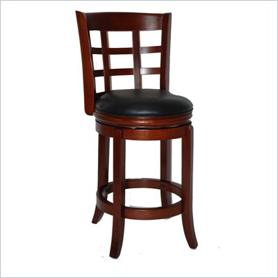Boraam Kyoto 24" Swivel Counter Stool in LT. Dark Cherry