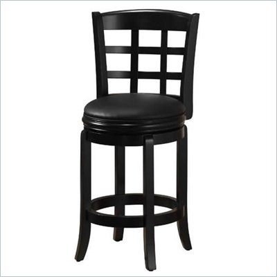 Boraam Kyoto 24" Counter Height Swivel Stool in Black