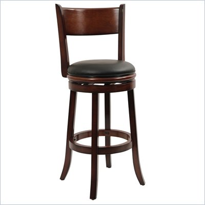 Boraam Palmetto 29" Swivel Bar Stool in Chestnut