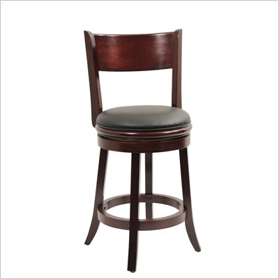 Boraam Palmetto 24" Swivel Counter Stool in English Tudor