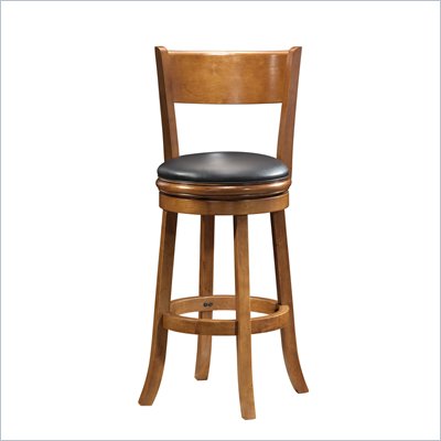 Boraam Palmetto 29" Bar Height Swivel Stool in Fruitwood