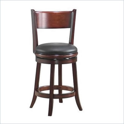 Boraam Palmetto 24" Counter Height Swivel Stool in Brandy
