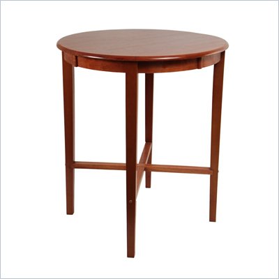 Boraam 42" Round Wood Top Pub Table in ES Light Cherry