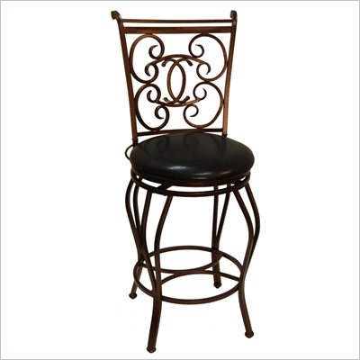 Boraam Roma 29” Metal Swivel Bar Stool in Bronze Black Vein