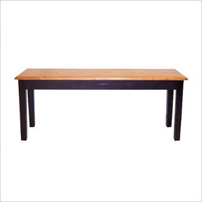 Boraam Shaker Wood Dining Bench in Black and Oak