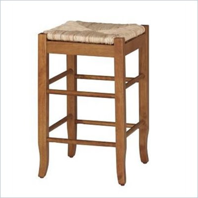 Boraam Square Rush 24" Stationary Counter Stool in Oak