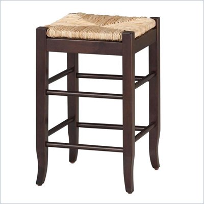 Boraam Sq Rush 24" Stationary Counter Stool in Cappuccino