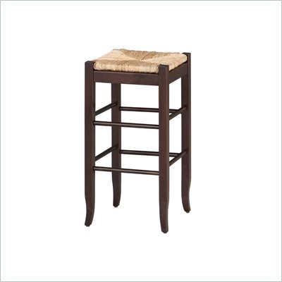 Boraam Sq Rush 29" Stationary Bar Stool in Cappuccino
