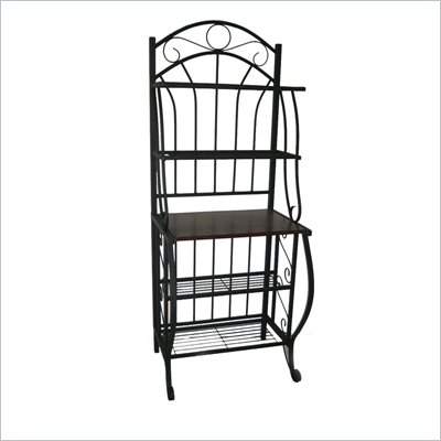 Boraam Valencia 4 Shelf Baker's Rack in Black