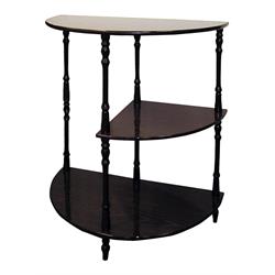 ... ORE International Crescent Wood Top 3 Tier Half Table in Cherry 343296 ... ORE International Crescent Wood Top 3 Tier Half Table in Cherry 343296
