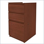 Bestar Prestige + Ready to Assemble Pedestal in Cognac Cherry