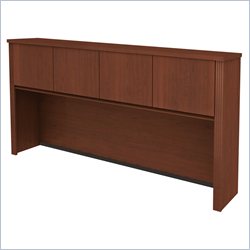 Bestar Prestige + Hutch for Credenza in Cognac Cherry