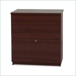 Bestar 2 Drawer Lateral File Storage Cabinet in Mahogany Finish by Bestar