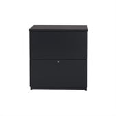 Bestar 2 Drawer Lateral Wood File Cabinet in Charcoal