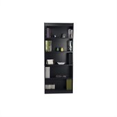 Bestar 72H 5 Shelf Standard Wood Bookcase in Charcoal