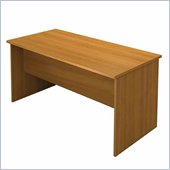 Bestar Innova Wood Peninsula Desk in Cappuccino Cherry