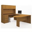 ADD TO YOUR SET: Bestar Embassy U-shape Wood  Home Office Set with Hutch in Cappuccino Cherry