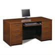 Bestar Embassy Home Office Double Pedestal Computer Desk in Tuscany Brown by Bestar