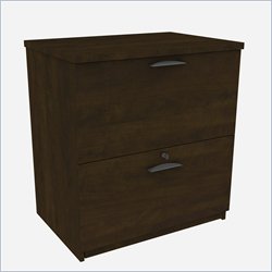 Bestar Elite 2 Drawer Lateral File Storage Cabinet in Chocolate Finish by Bestar