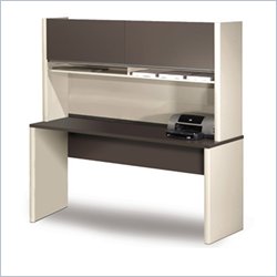 Bestar Connexion Wood Credenza Desk with Hutch by Bestar