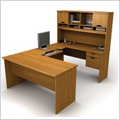 Bestar Innova U-Desk In Cappucino Cherry