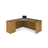 Bestar Embassy L-Desk in Cappuccino Cherry