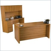 Bestar Desk, Credenza, Hutch with 2 Pedestal & Keyboard Shelf