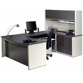Bestar Connexion 6 Piece U-Shaped Home Office Set with Pedestal