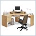 Bestar Transit Home Office Corner Computer Desk in Maple & Honey