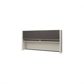 Bestar Connexion Office Credenza Hutch in Slate & Sandstone