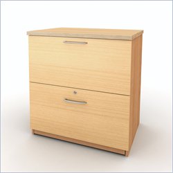 Bestar Transit 2 Drawer lateral Wood File Storage Cabinet in Maple and Honey by Bestar