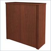 Bestar Prestige + 2-Door Cabinet for 36 Inch Lateral File in Cognac Cherry