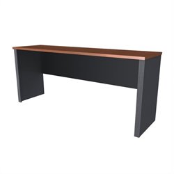 Bestar Prestige + Credenza Shell in Bordeaux & Graphite