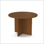 Bestar Meeting Solutions 42 Inch Round Meeting Table in Cherry Cognac