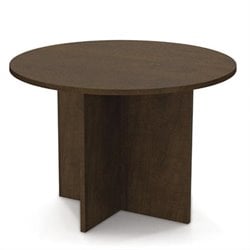 Bestar Meeting Solutions 42 Inch Round Meeting Table in Chocolate