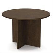 Bestar Meeting Solutions 42 Inch Round Meeting Table in Chocolate