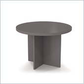 Bestar Meeting Solutions 42 Inch Round Light Board Top Meeting Table in Slate